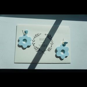 flower polymer clay earring for summer